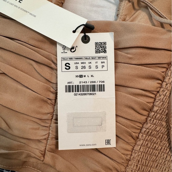 NWT ZARA Nude Halter Crop Top - Picture 5 of 6